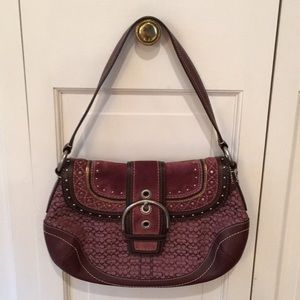 Purple vintage Coach shoulder bag